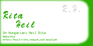 rita heil business card